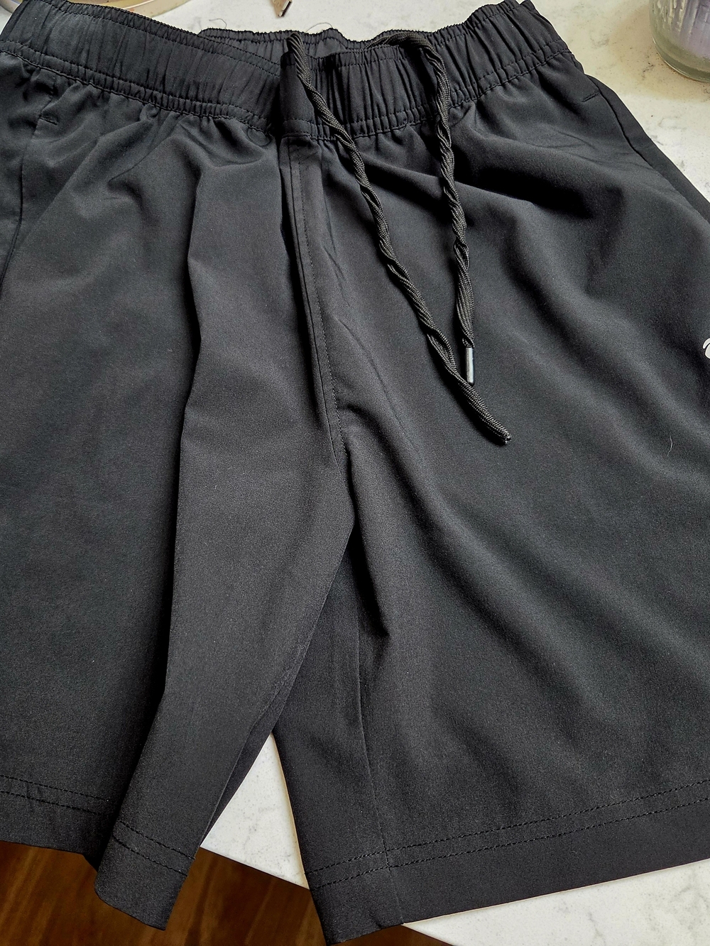 Men's Athletic Drawstring Shorts - Black